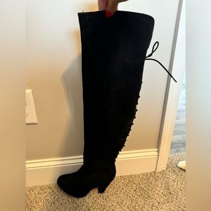 Black over the knee boots